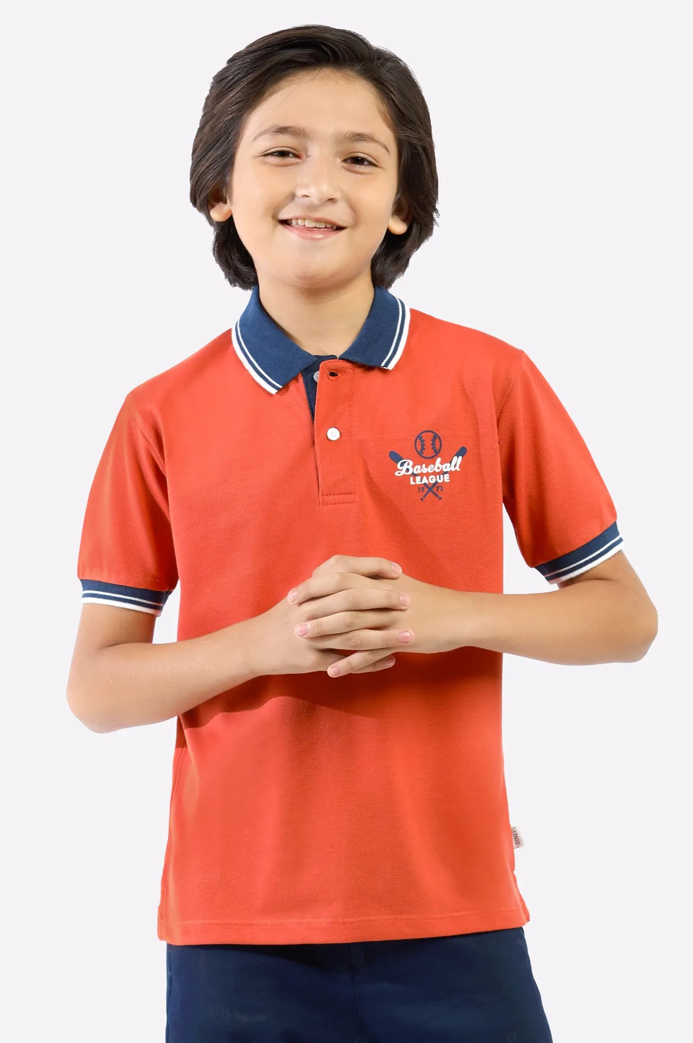 Rust Graphic Print Polo