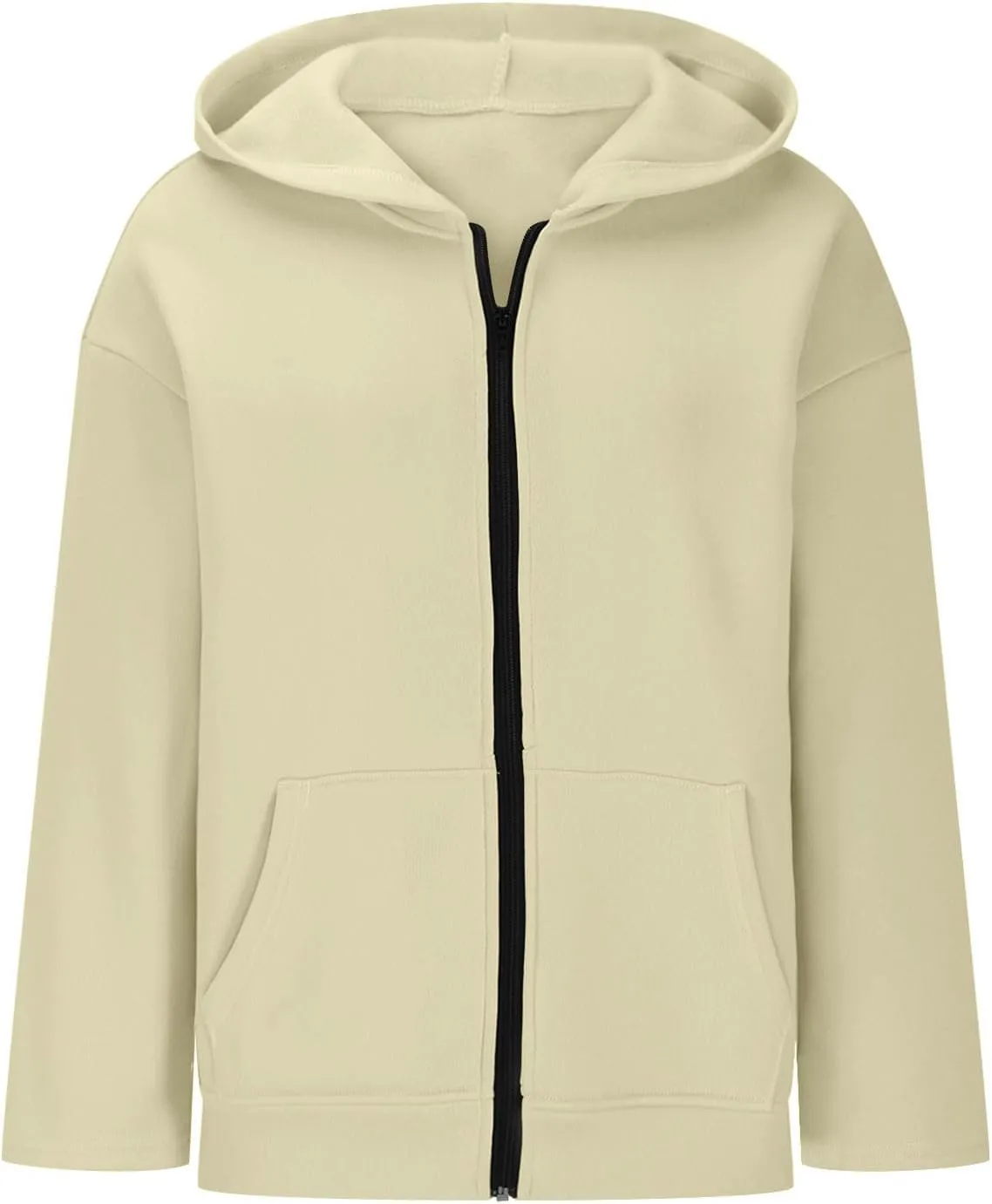 Shacket Womens Tops Long Sleeve Zip Up Jacket Shirts Dressy Casual Loose Fit Sweatshirt Girls Fashion Daily Hoodie