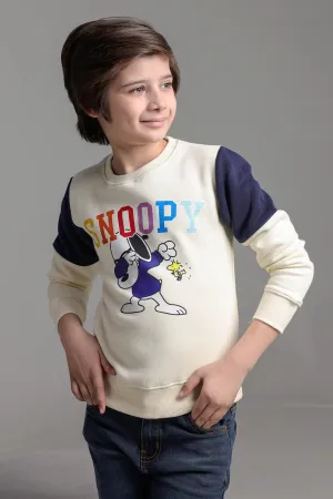 Snoopy Graphic Print Boys Sweatshirt