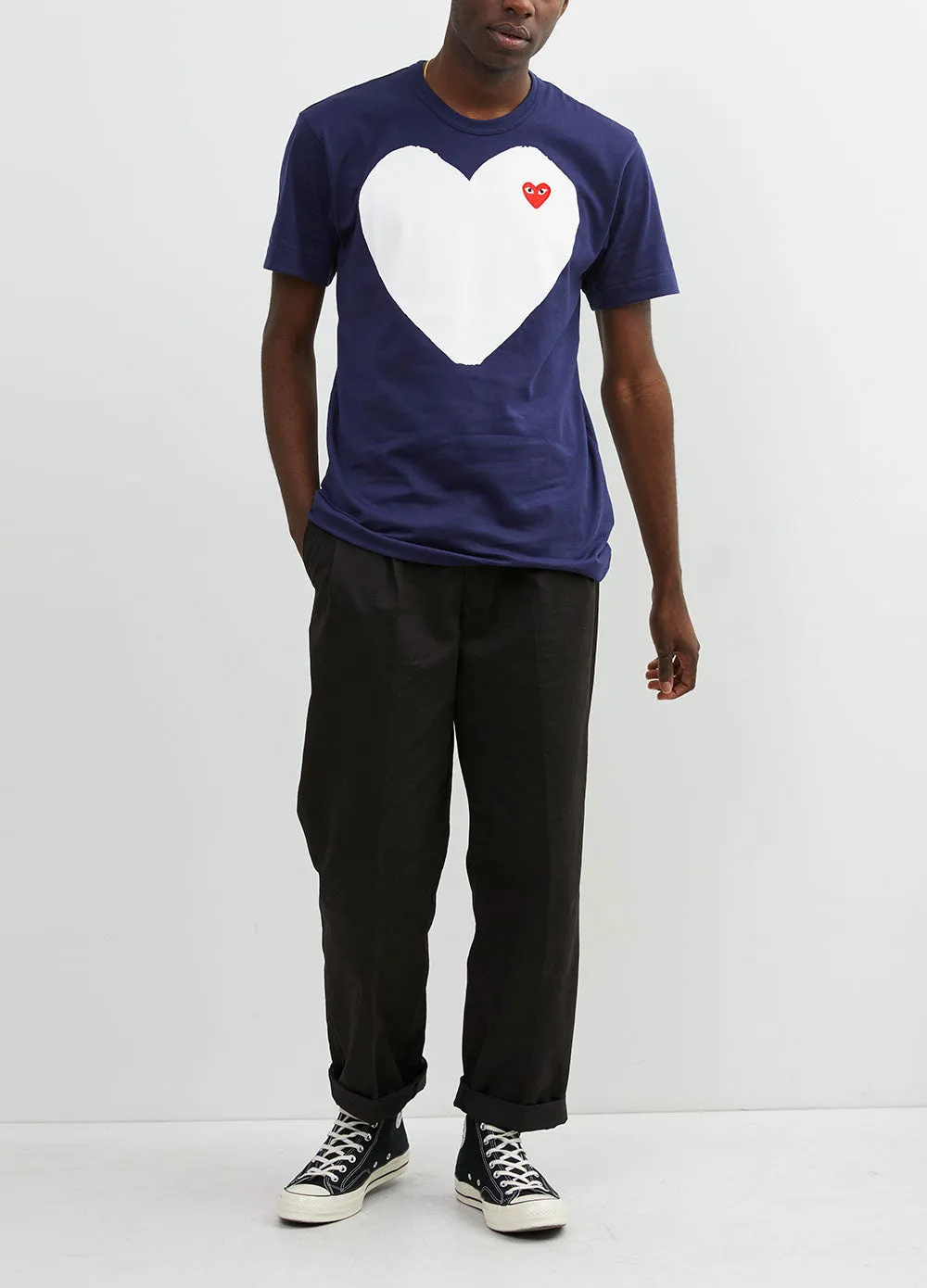 T184 White Heart T-shirt