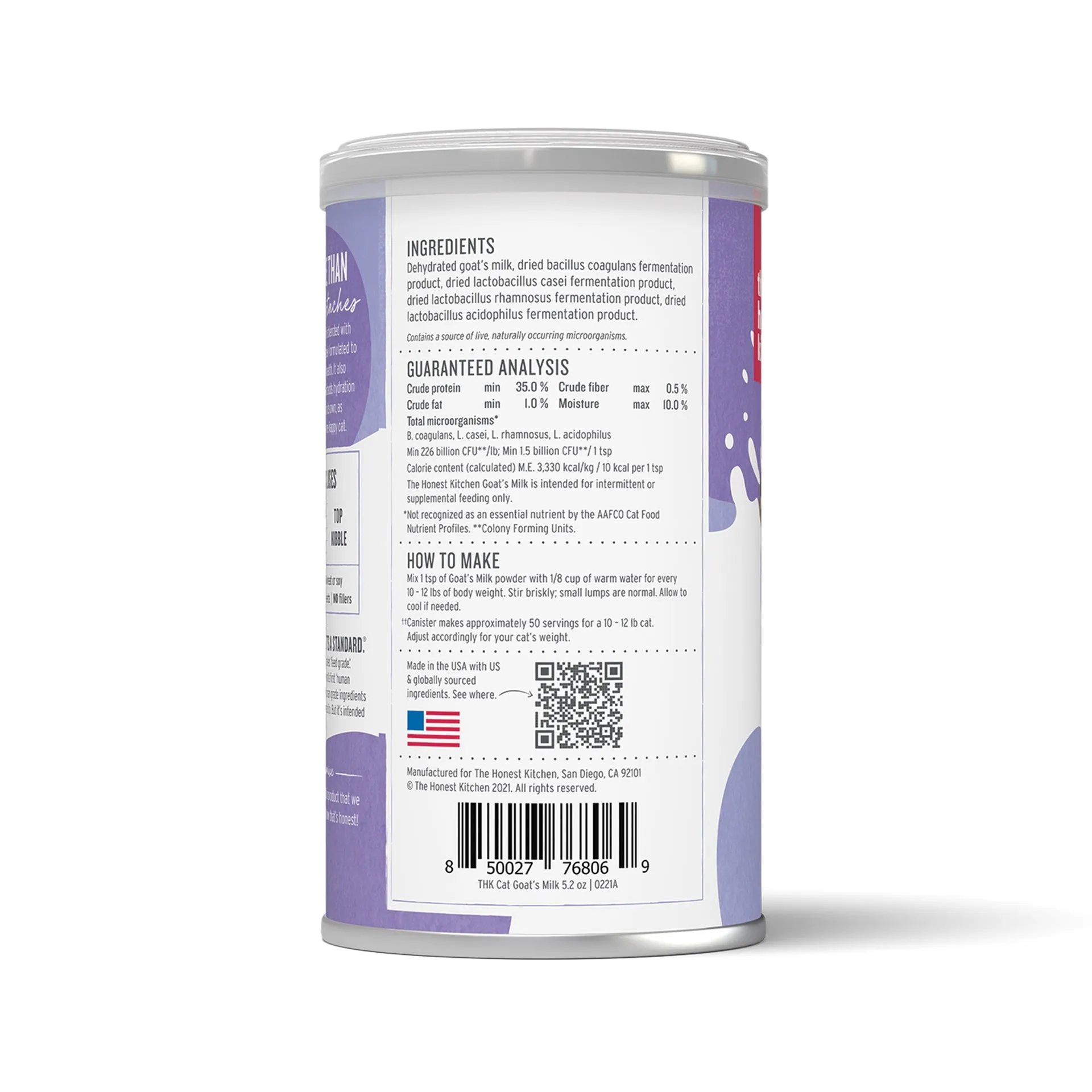 The Honest Kitchen Cat Blend Instant Goat's Milk (5.2 oz)