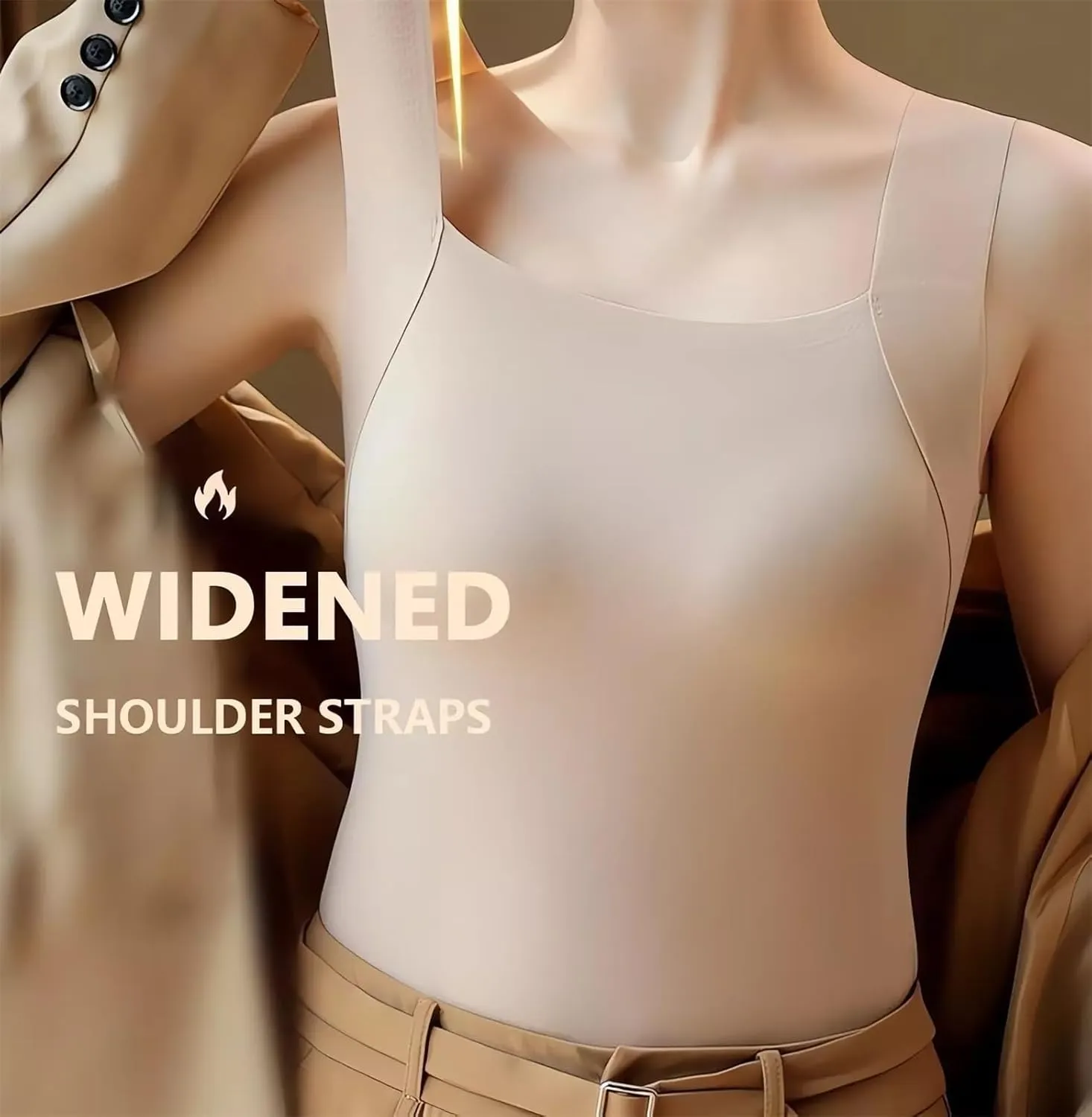 U Neck Shapewear Built-in Bra Tank Shaping Camisoles Built in Bra Shaper Cami Tank Top Support Women Slimming Tummy Tanktop