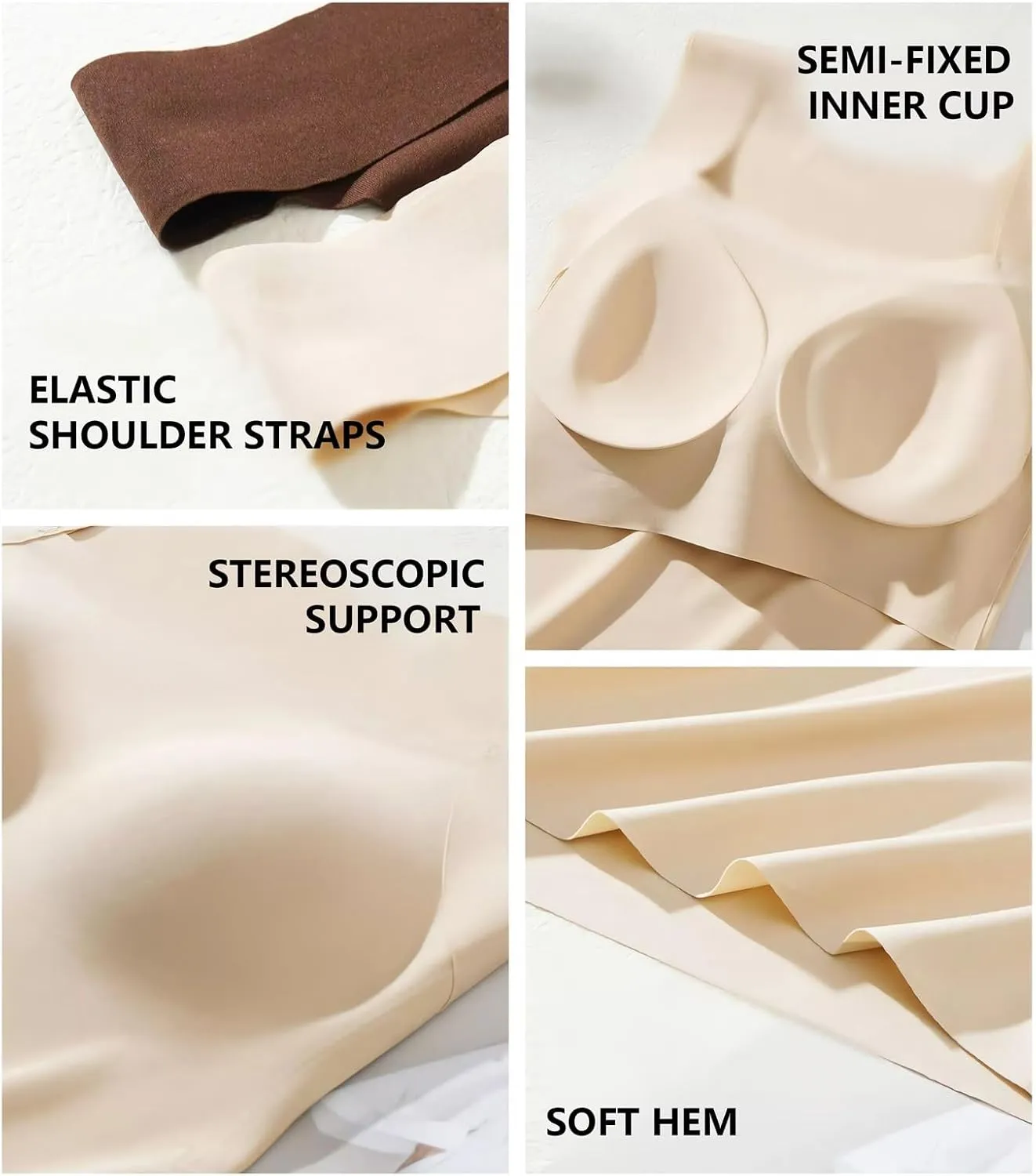 U Neck Shapewear Built-in Bra Tank Shaping Camisoles Built in Bra Shaper Cami Tank Top Support Women Slimming Tummy Tanktop