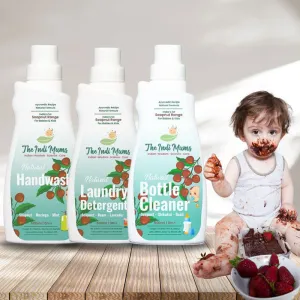 Weaning Baby Kit | Multipurpose Cleanser, Handwash & Laundry Detergent | Reetha & Indian Herbs | 500 ml x 3