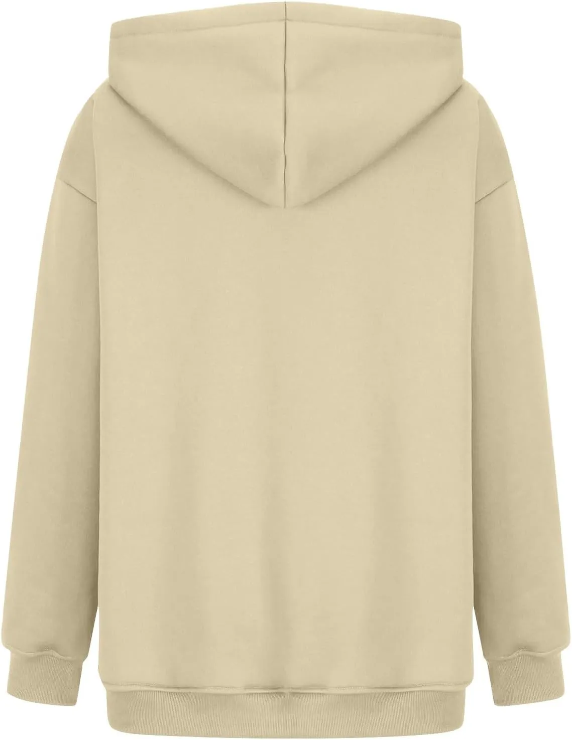 Women Solid Basic Hoodies Fall Outfits Long Sleeve Sweatshirts Pullover Drop Shoulder Tops with Pocket