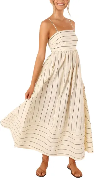 Women Spaghetti Strap Graffiti Maxi Dress Sleeveless Loose Boho Flowy Long Sundress Colorful A Line Beach Sundress