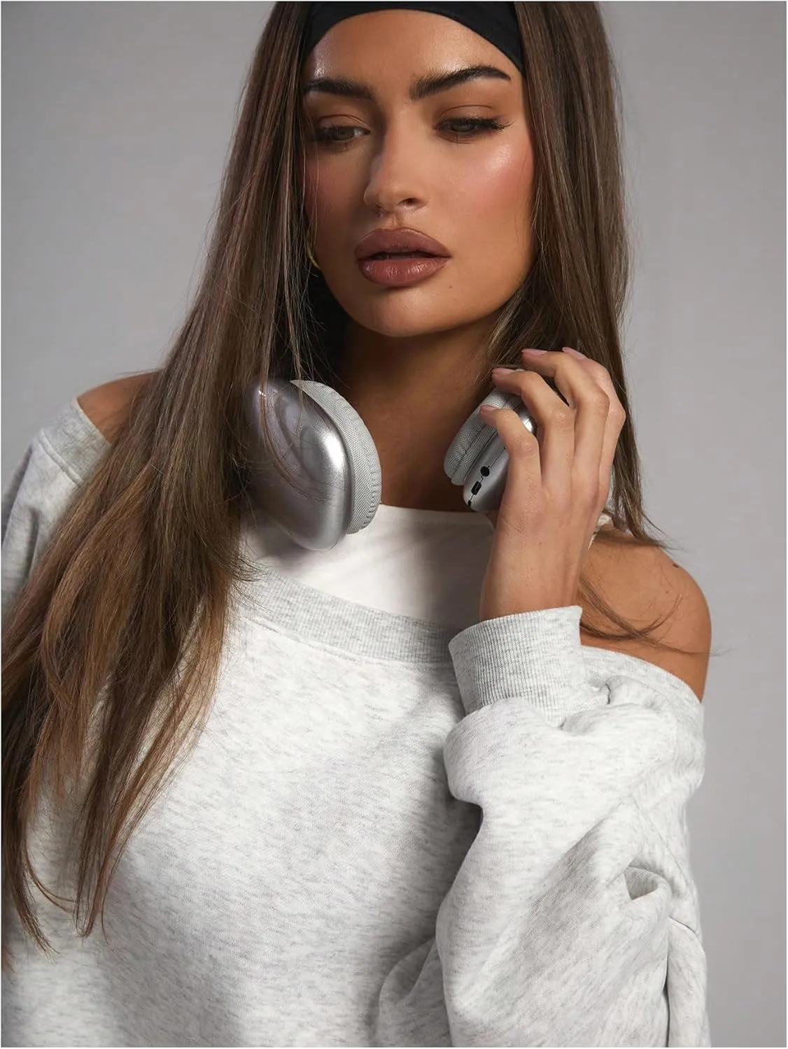 Women's Off The Shoulder Sweatshirt Long Sleeve Drop Shoulder Oversized Pullover Tops Fall Outfits