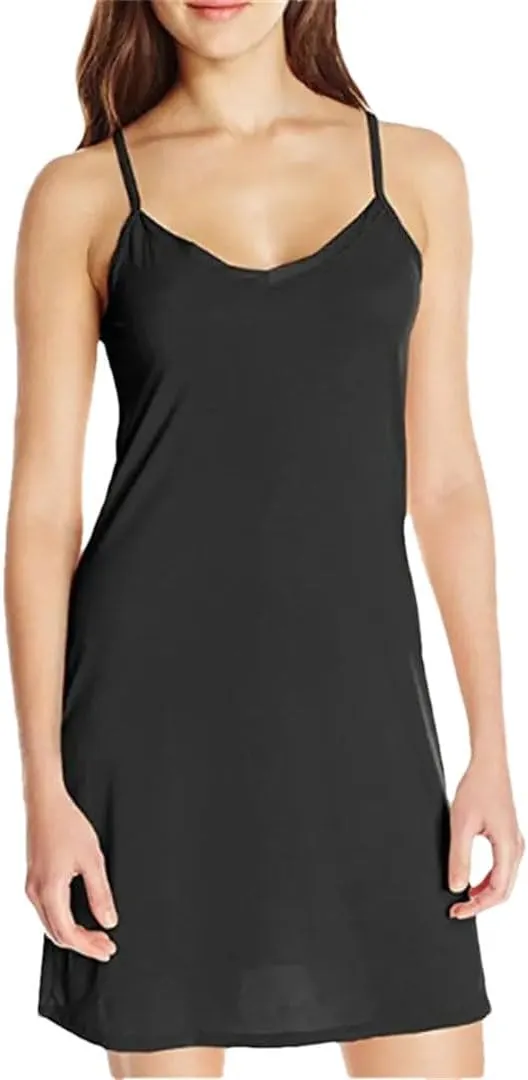 Womens Sling Dress Holiday Sexy Slim Solid Short Summer Camisoles V Neck Backless Sleeveless Casual Slip Under Dress