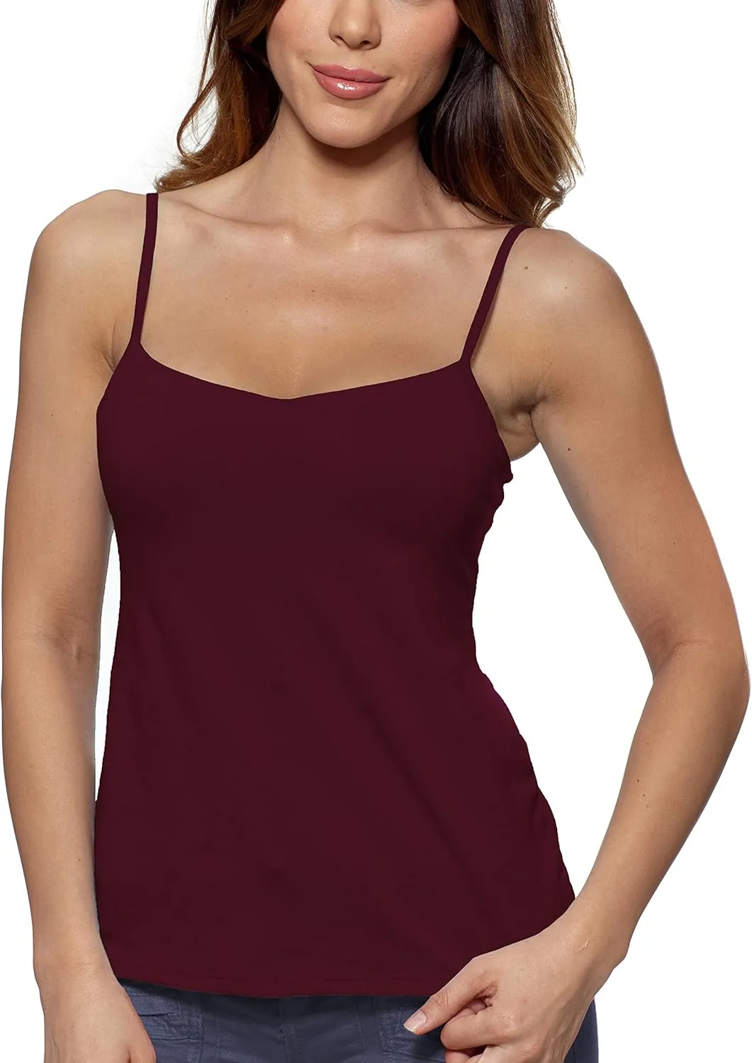 Women's Underwire Bra Camisole, Sleeveless, Scoop Neck, One Size, Standard Length
