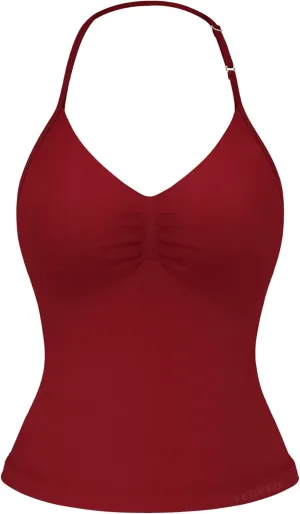 YEOREO SoftHue Impact Longline Strappy Top Women's Halter Workout Tank Tops Backless Gym Longline with Adjustable Strap
