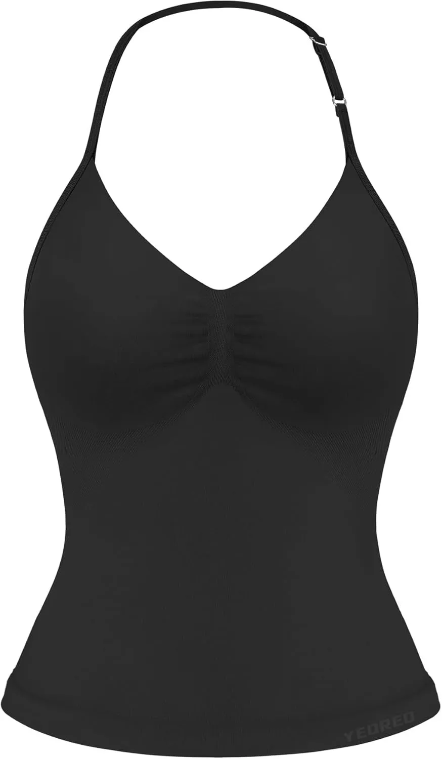 YEOREO SoftHue Impact Longline Strappy Top Women's Halter Workout Tank Tops Backless Gym Longline with Adjustable Strap